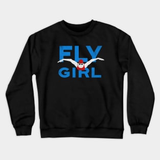 Fly Girl Women Swimming Crewneck Sweatshirt
